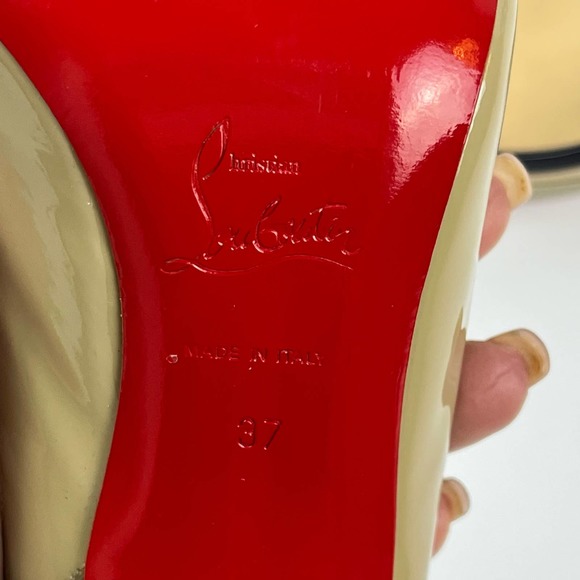 Christian Louboutin Paulina Slingback Pump PVC Nude pointed 100mm Toe 37 US 7 - Picture 10 of 13